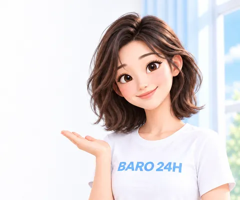 밝게 웃으며 상담을 안내하는 20대 여성 3D 인물